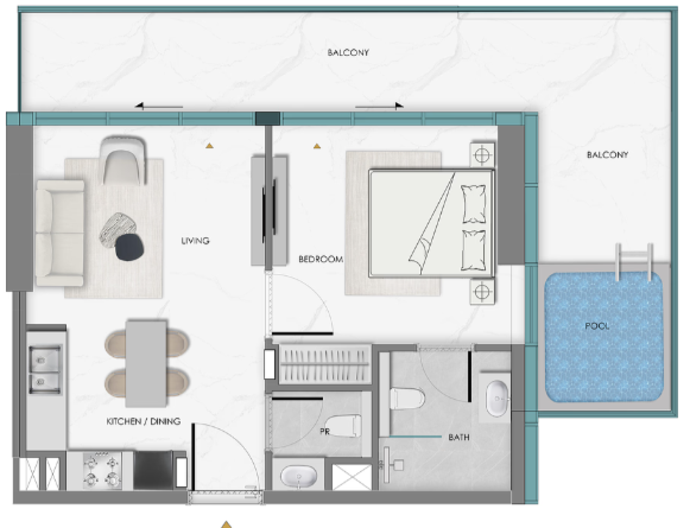 1BR 1