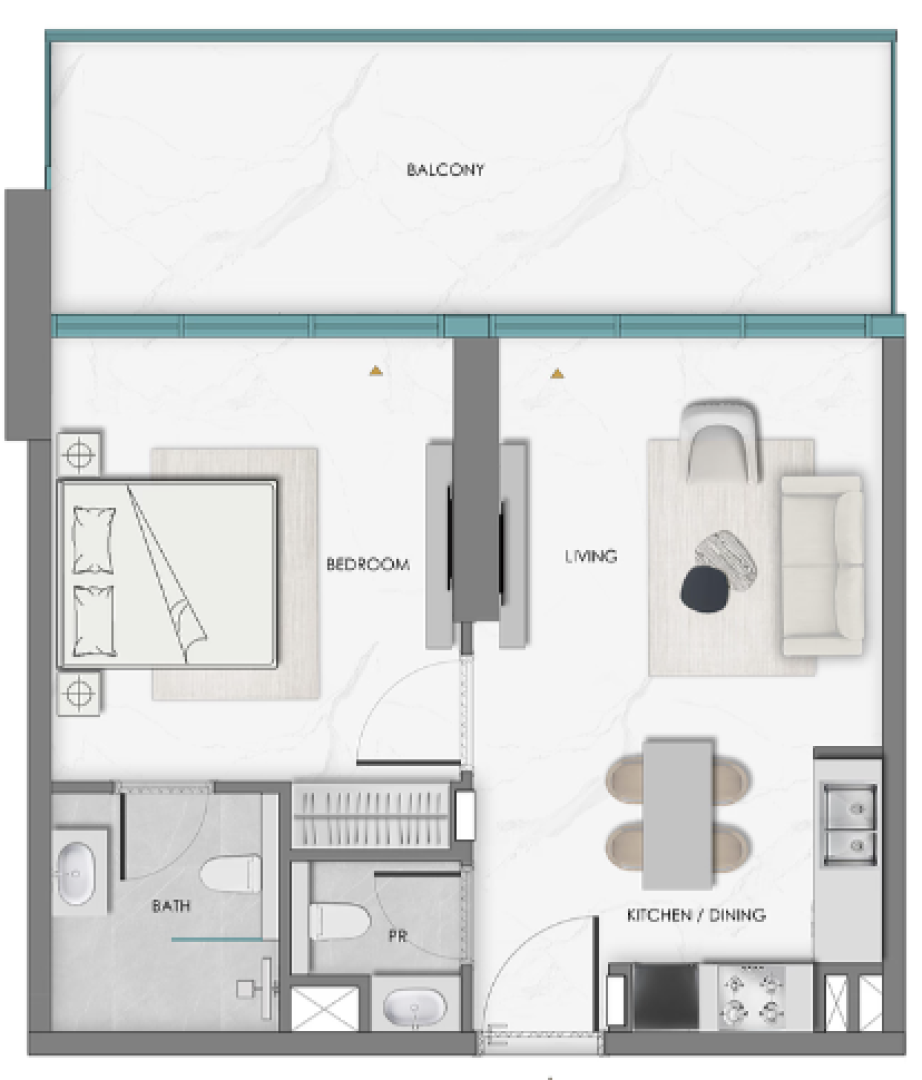 1BR 2
