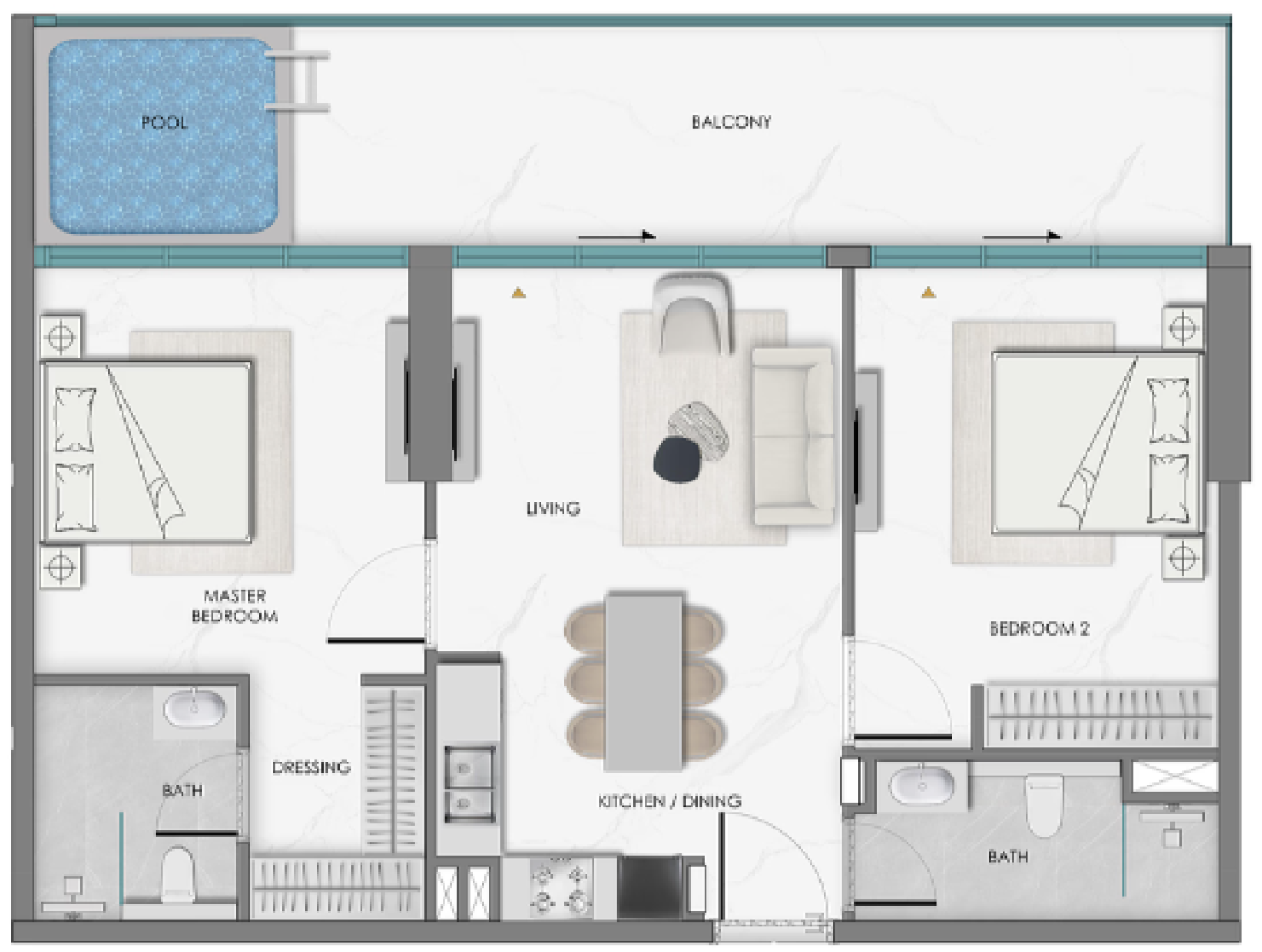 2BR 1